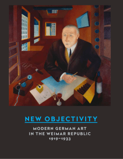 New Objectivity: Modern German Art in the Weimar Republic, 1919