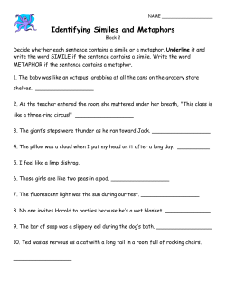 Identifying Similes and Metaphors