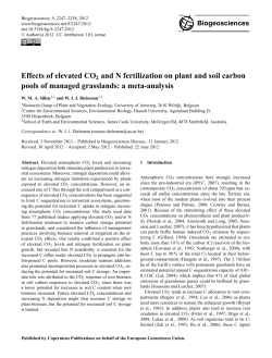 Effects of elevated CO2 and N fertilization on plant and soil carbon