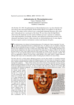 Bortolot, V.J., Authentication by Thermoluminescence