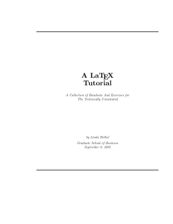 A LaTEX Tutorial