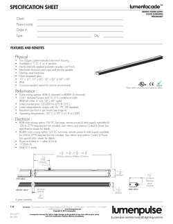 Spec Sheet - Light Project