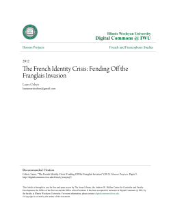 The French Identity Crisis: Fending Off the Franglais Invasion