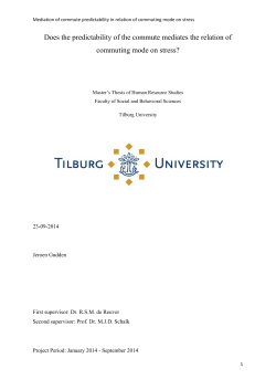 Does the predictability of the commute mediates