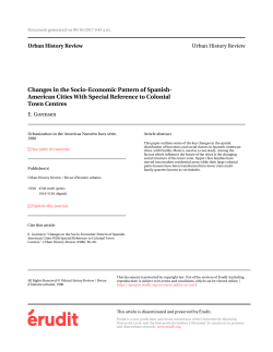 Changes in the Socio-Economic Pattern of Spanish