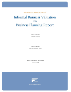 Business Valuation - Principal Financial Group Tools and
