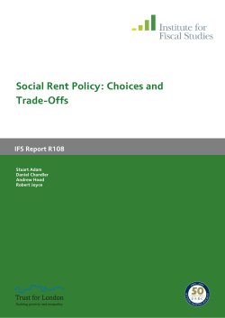 Social Rent Policy: Choices and Trade-Offs