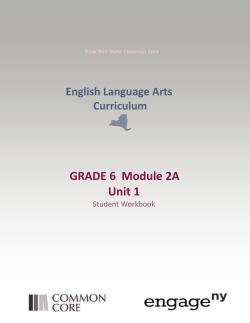 GRADE 6 Module 2A Unit 1