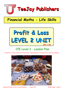 Level 2 Profit and Loss Unit