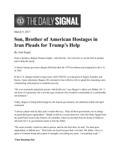 Son, Brother of American Hostages in Iran Pleads for Trump`s Help