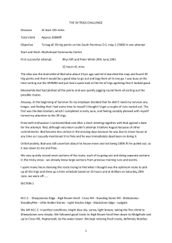 1 THE 39 TRIGS CHALLENGE Distance At least 105 miles Total