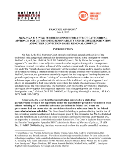 Mellouli v. Lynch: Further Support for a Strict Categorical Approach