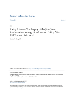 rising arizona: the legacy of the jim crow southwest on immigration