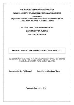 the british and the american bills of rights.