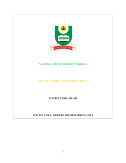 ISL 402 - National Open University of Nigeria