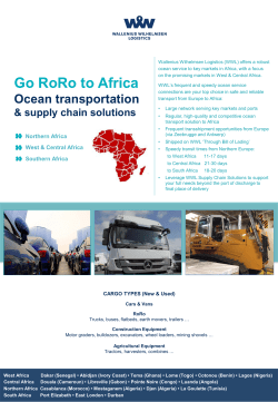 Fact Sheet Africa Ocean Product - Wallenius Wilhelmsen Logistics
