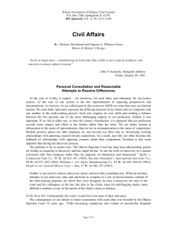 Civil Affairs - Illinois Association of Defense Trial Counsel