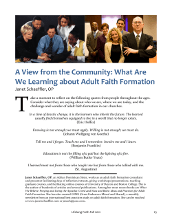 A View from the Community: What Are We Learning about Adult