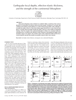Earthquake focal depths, effective elastic thickness
