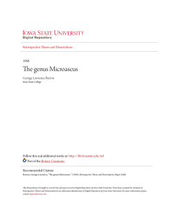 The genus Microascus - Iowa State University Digital Repository