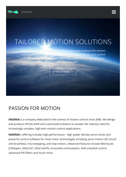 Training - Learn - Ingenia Motion Control