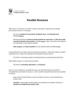 Parallel Structure