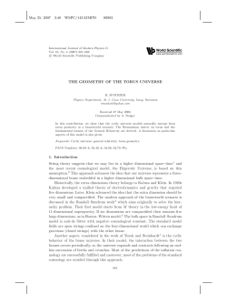 the geometry of the torus universe