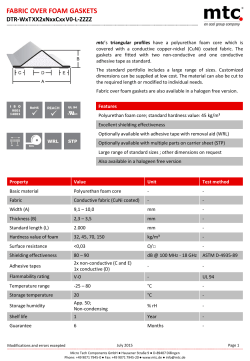 fabric over foam gaskets