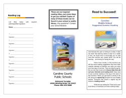 Summer Reading Brochure &ndash; CMS - Caroline County Public Schools