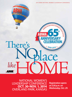 NATIONAL WOMEN`S LEADERSHIP CONFERENCE OCT. 30
