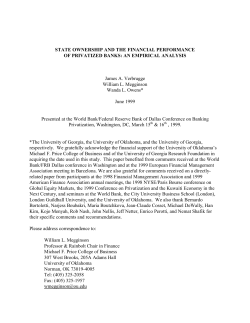 state ownership and the financial performance