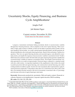 Uncertainty Shocks, Equity Financing, and Business