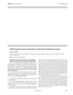 (229) Proposal to amend Article H.6.2 on the form of nothogeneric