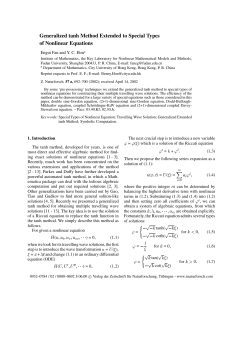 Generalized tanh Method Extended to Special Types of Nonlinear