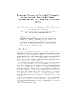 Promoting Government Controlled Vocabularies for the Semantic Web