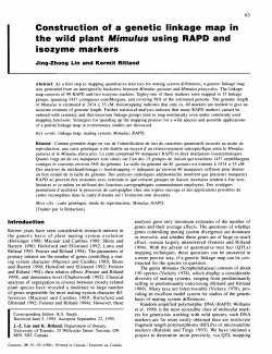 Construction of a genetic linkage map in the wild plant