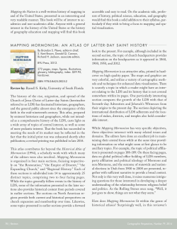 mapping mormonism: an atlas of latter