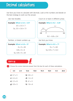 Decimal calculations