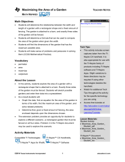 Teacher Notes PDF - TI Education