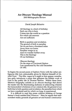 An Obscure Theology Misread