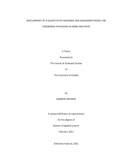 Development of a Quantitative Microbial Risk
