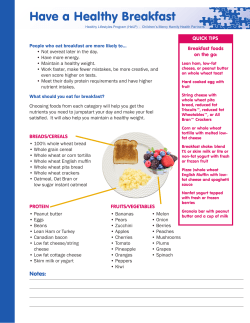 Have a Healthy Breakfast