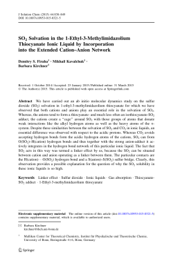 SO2 Solvation in the 1-Ethyl-3-Methylimidazolium Thiocyanate Ionic