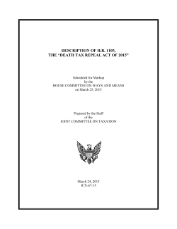 death tax repeal act of 2015 - Joint Committee on Taxation