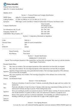 D Lactose monohydrate (Fisher Scientific)
