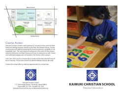 Preschool Brochure - Kaimuki Christian School