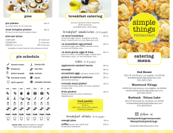 catering menu - Simplethings