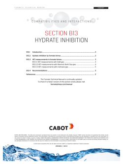 Hydrate Inhibition - Cabot Corporation