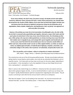 Technically Speaking - Pinnacle Family Advisors