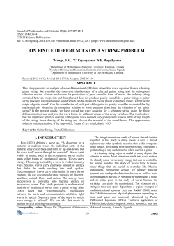 on finite differences on a string problem
